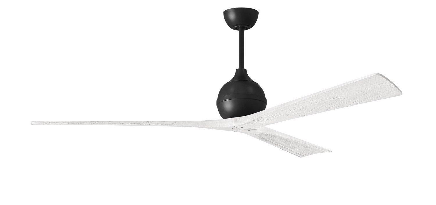 Matthews Fan Company - IR3-BK-MWH-72 - 72"Ceiling Fan - Irene-3 - Matte Black
