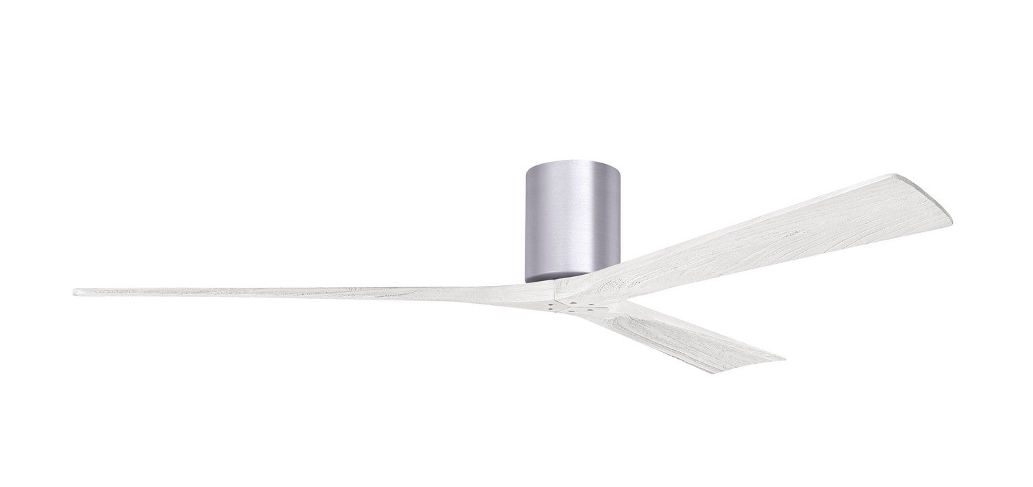 Matthews Fan Company - IR3H-BN-MWH-72 - 72"Ceiling Fan - Irene-3H - Brushed Nickel