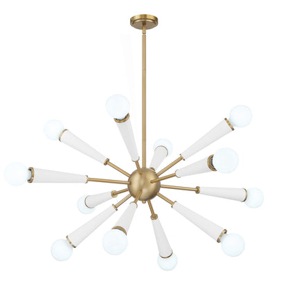 Crystorama - 3812-AG-MT - 12 Light Chandelier - Zodiac - Aged Brass + Matte White