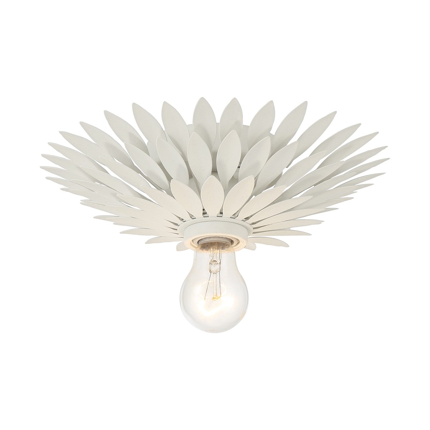 Crystorama - 500-MT - One Light Flush Mount - Broche - Matte White