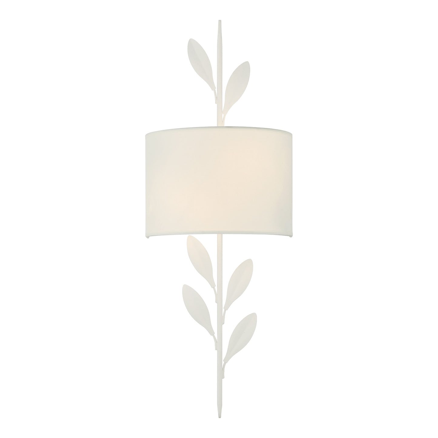 Crystorama - 501-MT - Two Light Wall Sconce - Broche - Matte White
