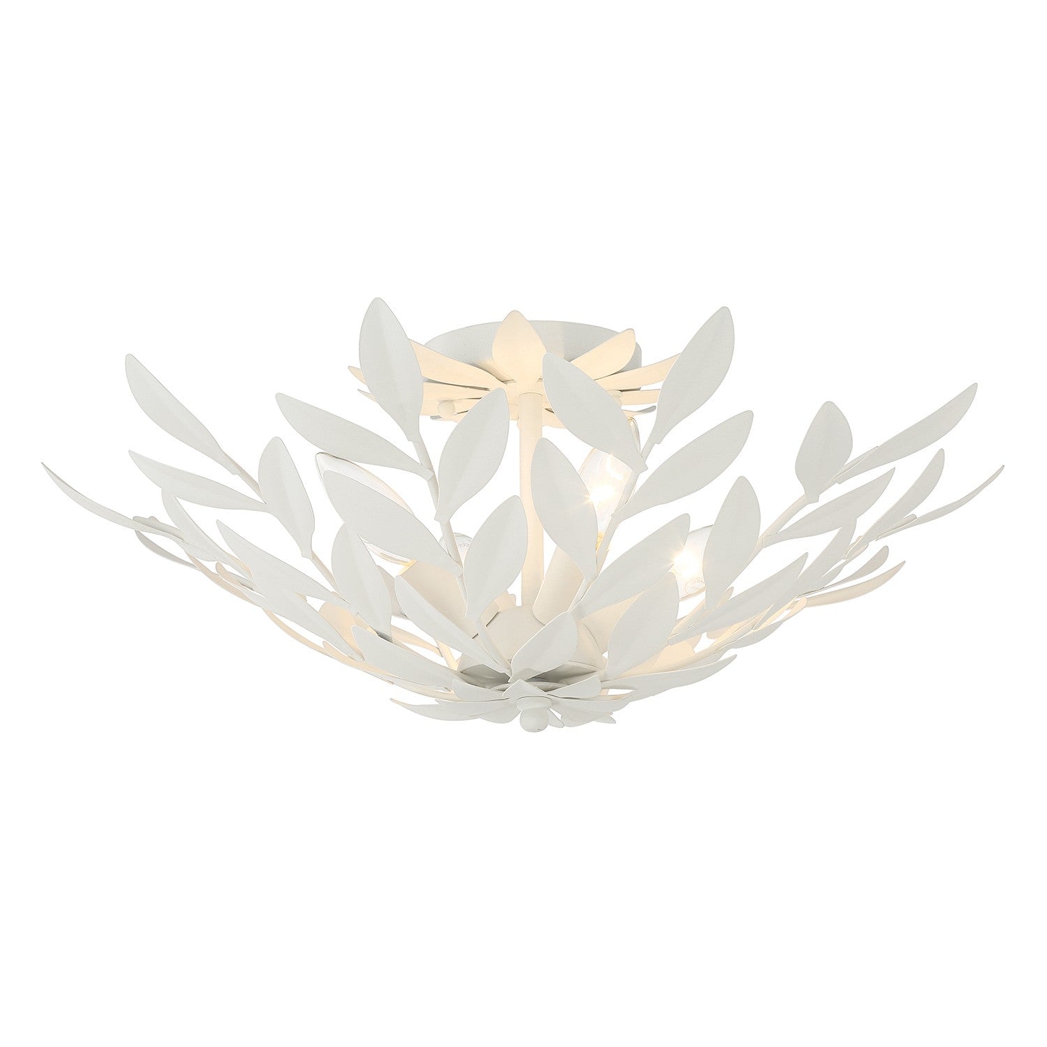 Crystorama - 560-MT - Four Light Semi Flush Mount - Broche - Matte White