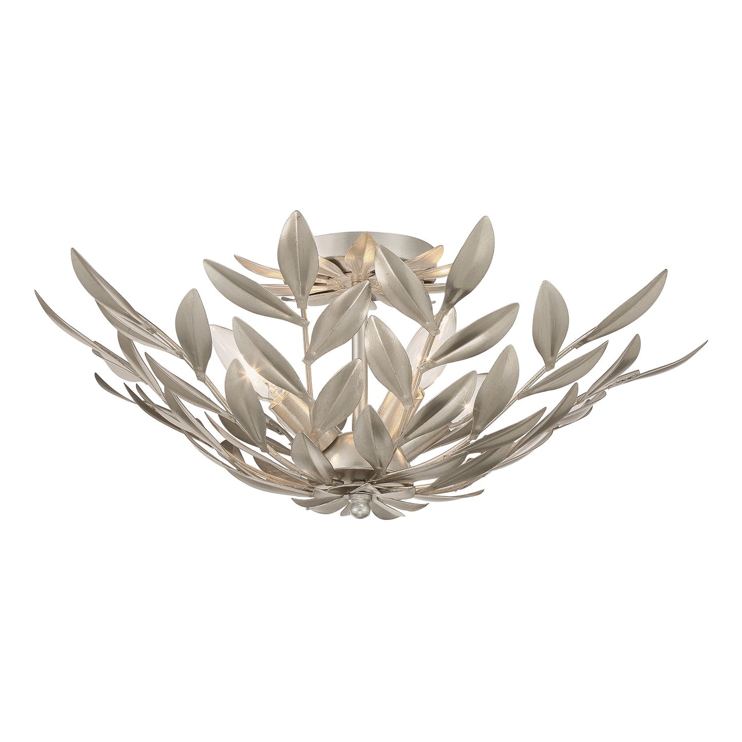 Crystorama - 560-SA - Four Light Semi Flush Mount - Broche - Antique Silver