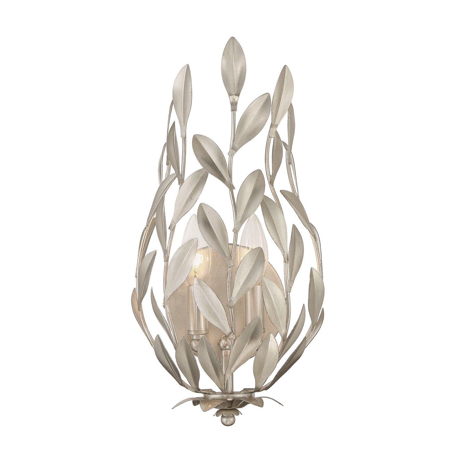 Crystorama - 561-SA - Two Light Wall Sconce - Broche - Antique Silver