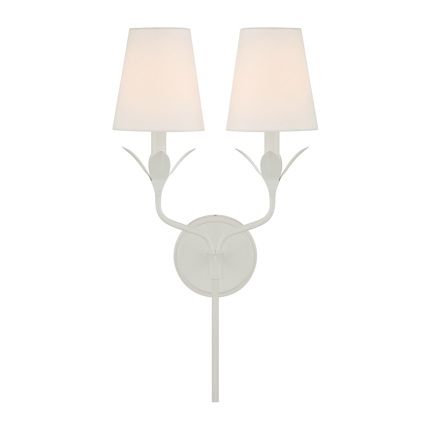 Crystorama - 562-MT - Two Light Wall Sconce - Broche - Matte White