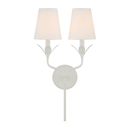 Crystorama - 562-MT - Two Light Wall Sconce - Broche - Matte White