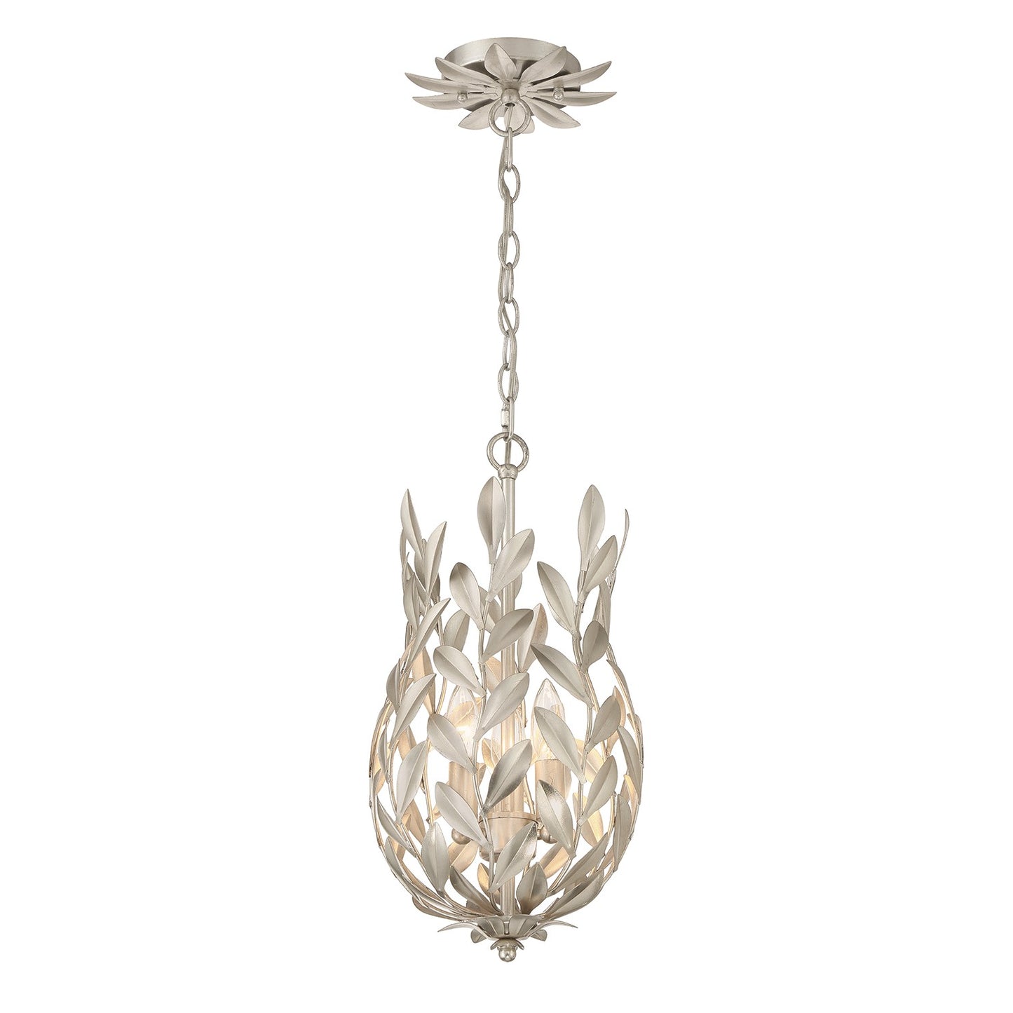 Crystorama - 563-SA - Three Light Mini Pendant - Broche - Antique Silver