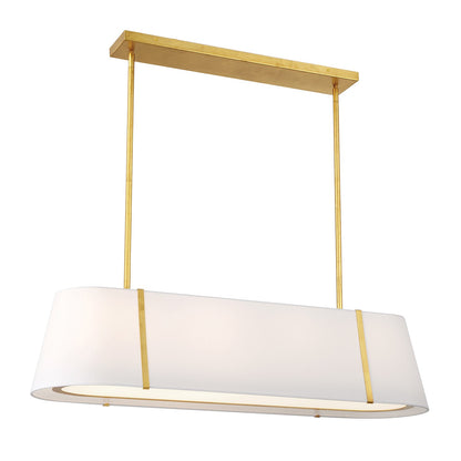 Crystorama - FUL-917-GA - Four Light Linear Chandelier - Fulton - Antique Gold