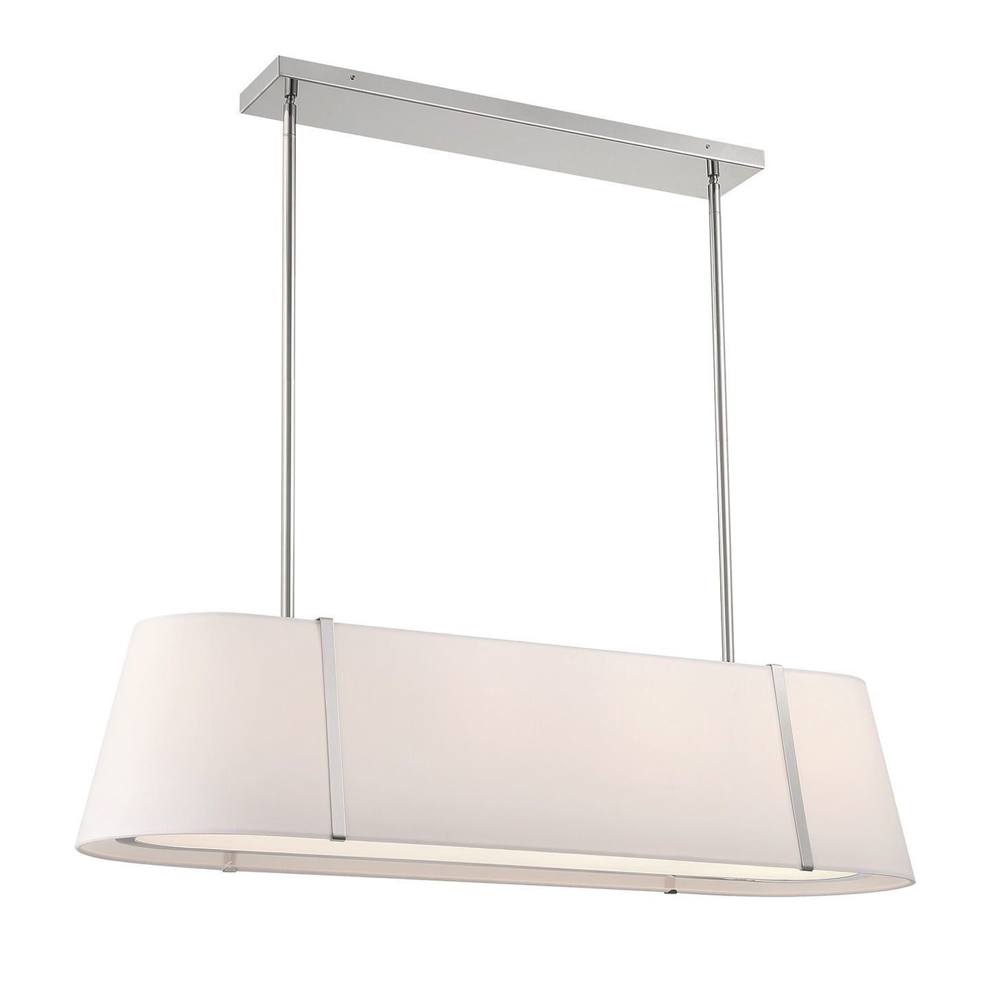 Crystorama - FUL-917-PN - Four Light Linear Chandelier - Fulton - Polished Nickel