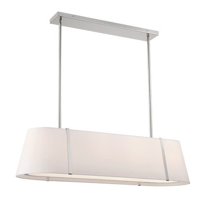 Crystorama - FUL-917-PN - Four Light Linear Chandelier - Fulton - Polished Nickel
