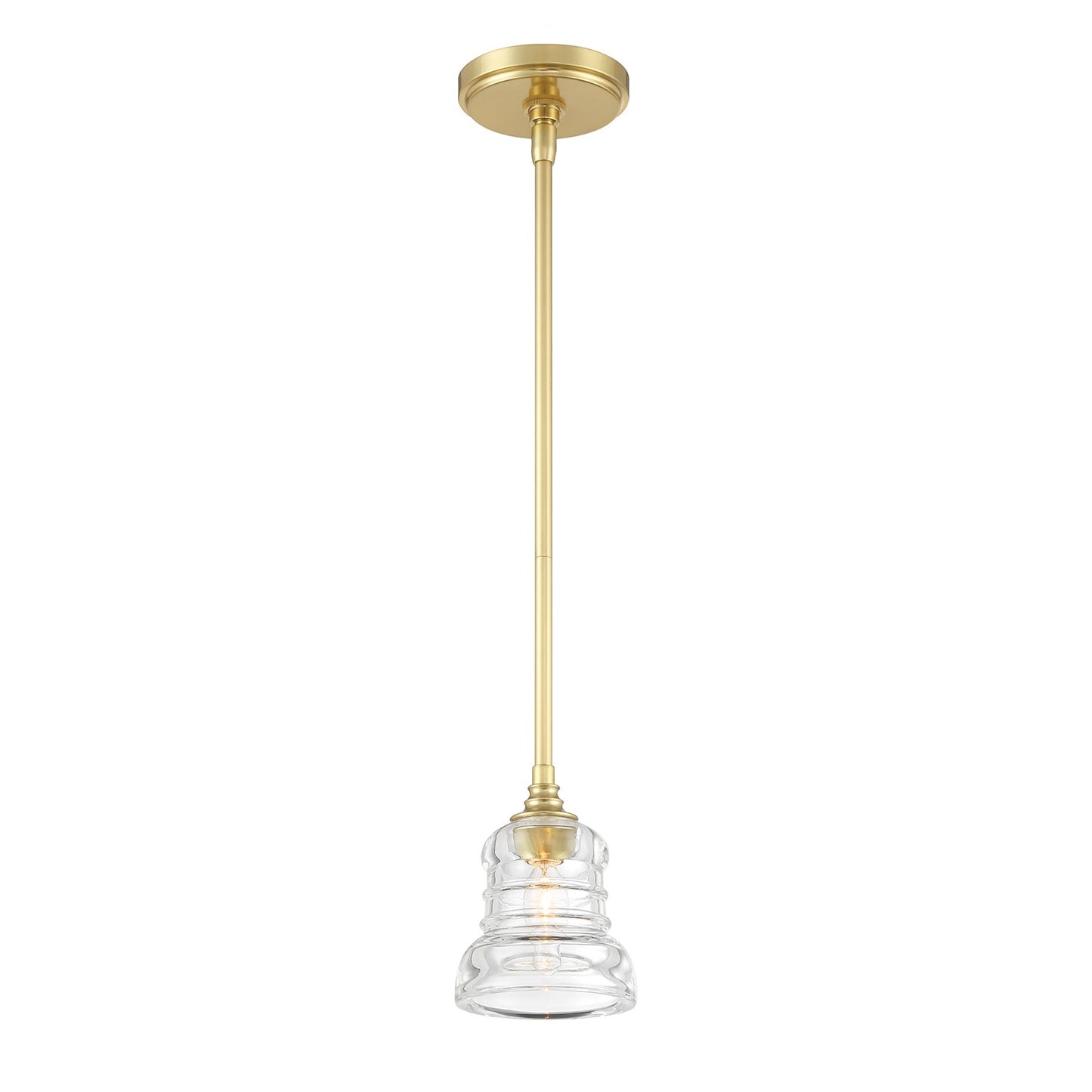 Crystorama - GRG-1040-AG - One Light Mini Pendant - Gregory - Aged Brass