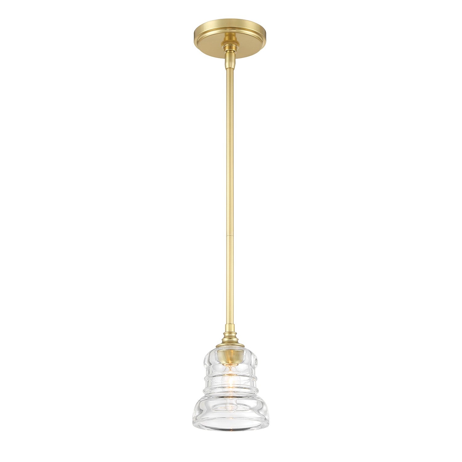 Crystorama - GRG-1040-AG - One Light Mini Pendant - Gregory - Aged Brass