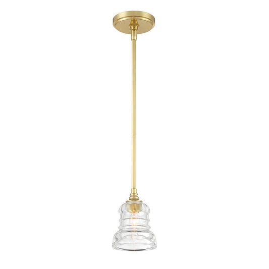 Crystorama - GRG-1040-AG - One Light Mini Pendant - Gregory - Aged Brass