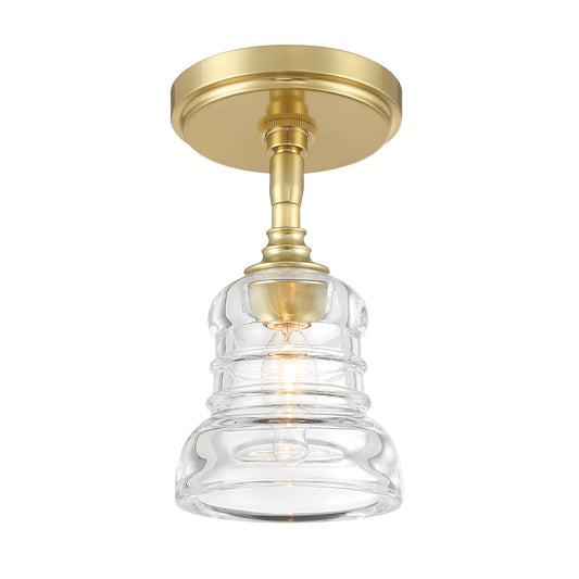 Crystorama - GRG-1040-AG_CEILING - One Light Semi Flush Mount - Gregory - Aged Brass