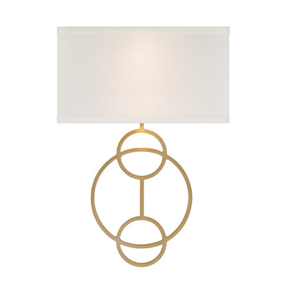 Crystorama - LRL-992-VG-WH - Two Light Wall Sconce - Laurel - Vibrant Gold