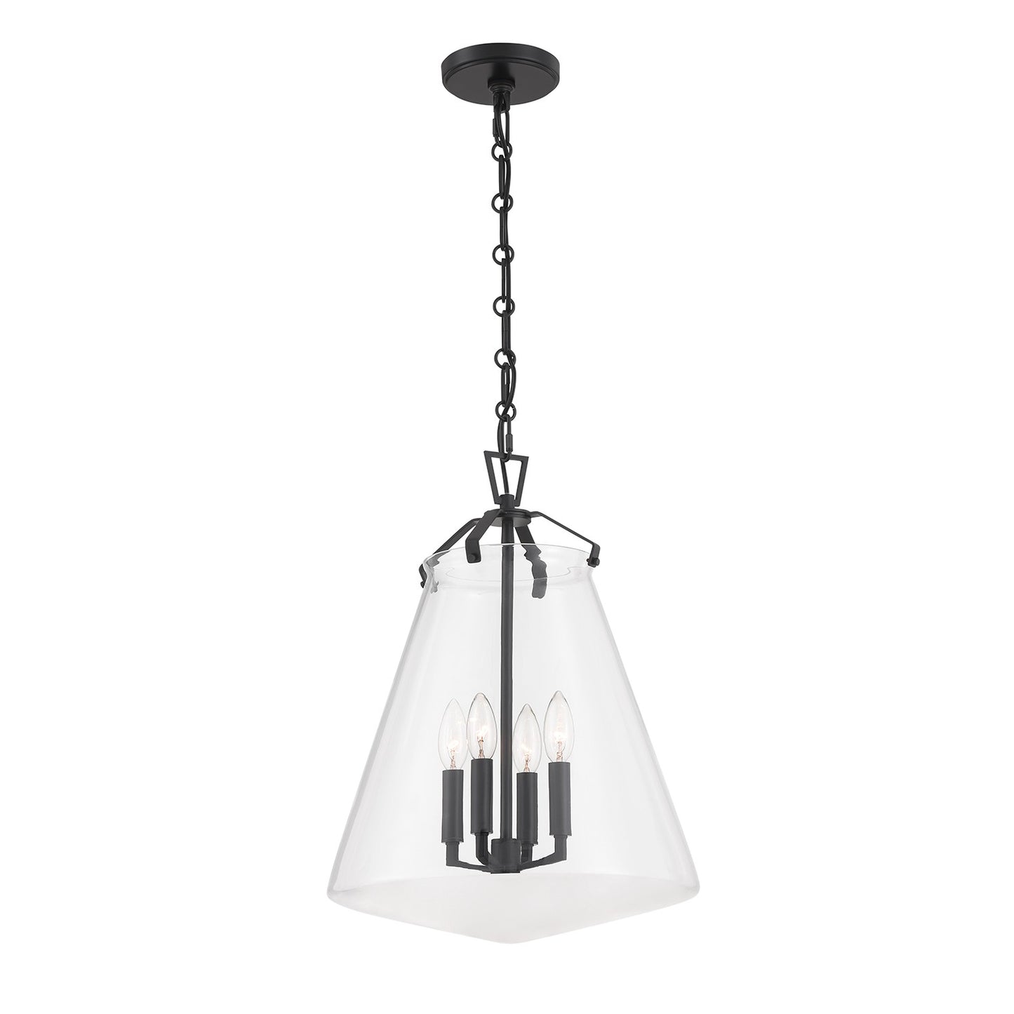 Crystorama - VSS-7015-MK - Four Light Pendant - Voss - Matte Black
