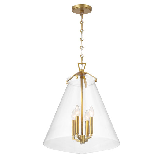 Crystorama - VSS-7018-LG - Four Light Pendant - Voss - Luxe Gold