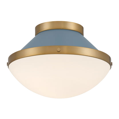 Crystorama - XAN-8001-VG-BL - One Light Flush Mount - Xander - Vibrant Gold