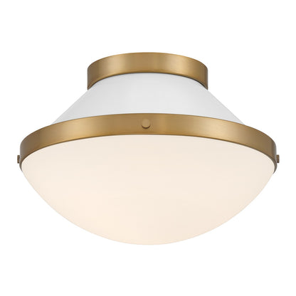 Crystorama - XAN-8001-VG-WH - One Light Flush Mount - Xander - Vibrant Gold