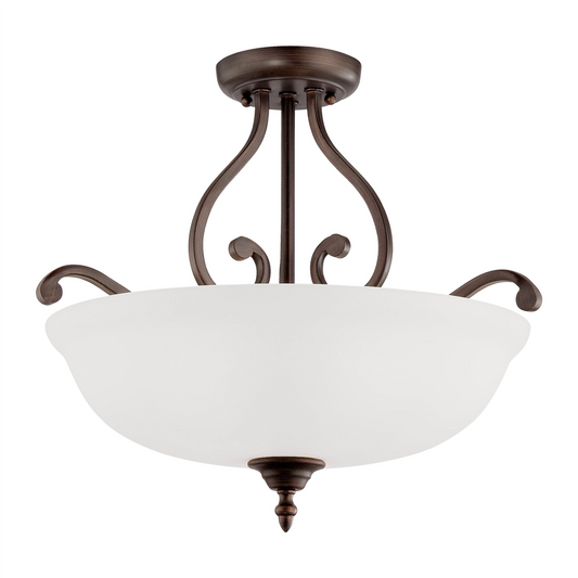 Courtney Lakes Three Light Semi-Flush Mount