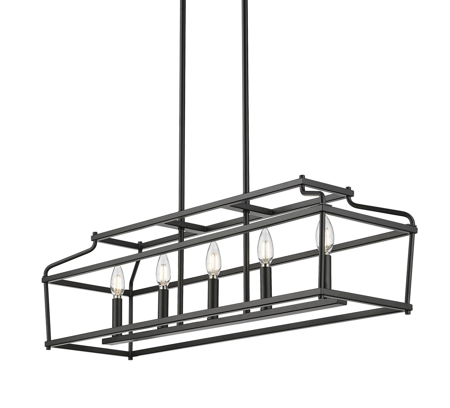 Millennium - 19105-MB - Five Light Chandelier - Nellita - Matte Black