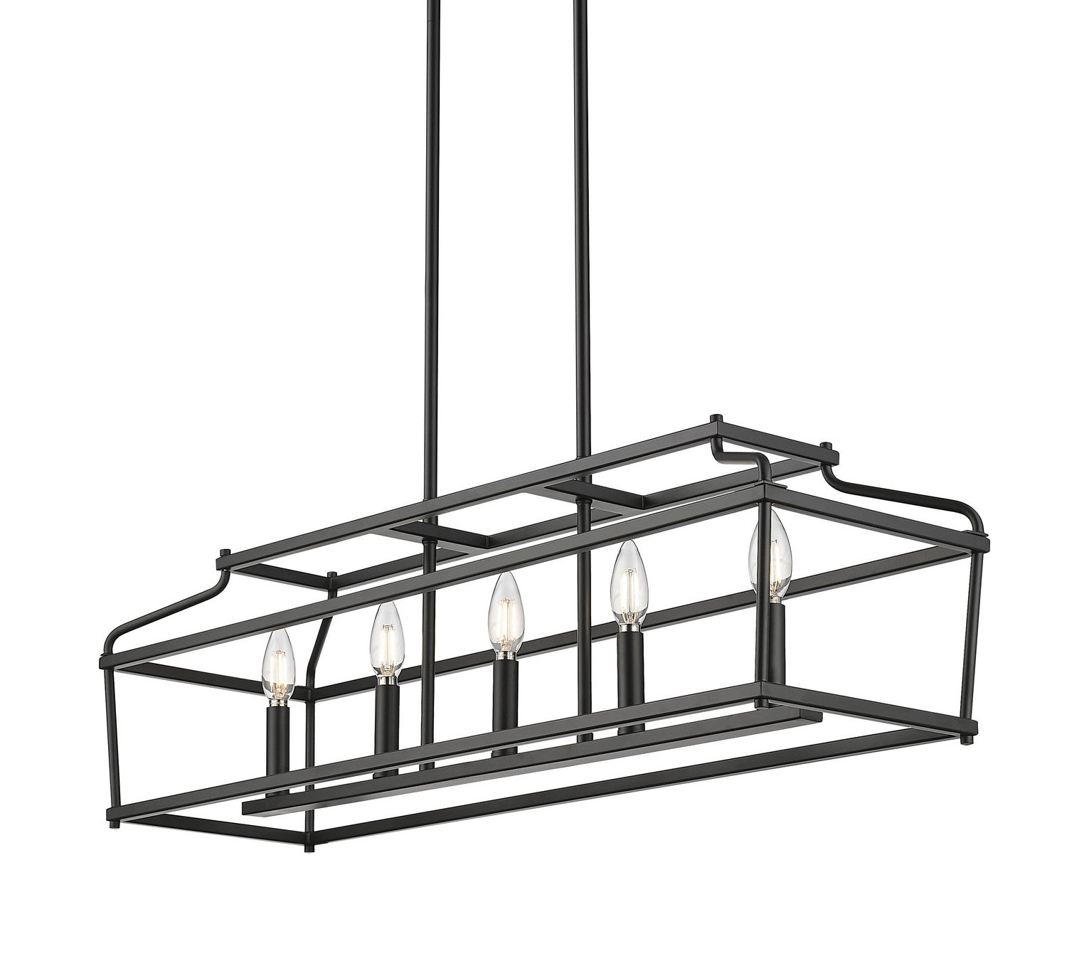 Millennium - 19105-MB - Five Light Chandelier - Nellita - Matte Black