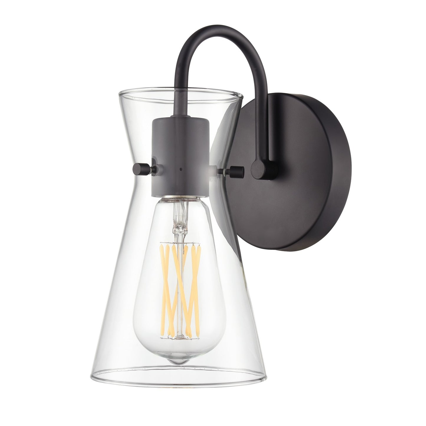 Millennium - 21001-MB - One Light Vanity - Camellia - Matte Black