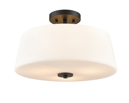 Millennium - 214103-MB - Three Light Semi-Flush Mount - Laphia - Matte Black