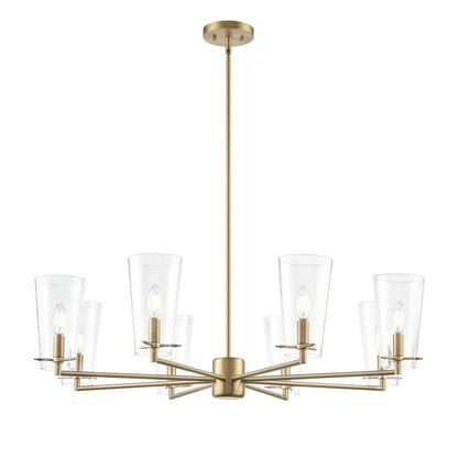 Millennium - 217008-VB - Eight Light Chandelier - Maccan - Vintage Brass