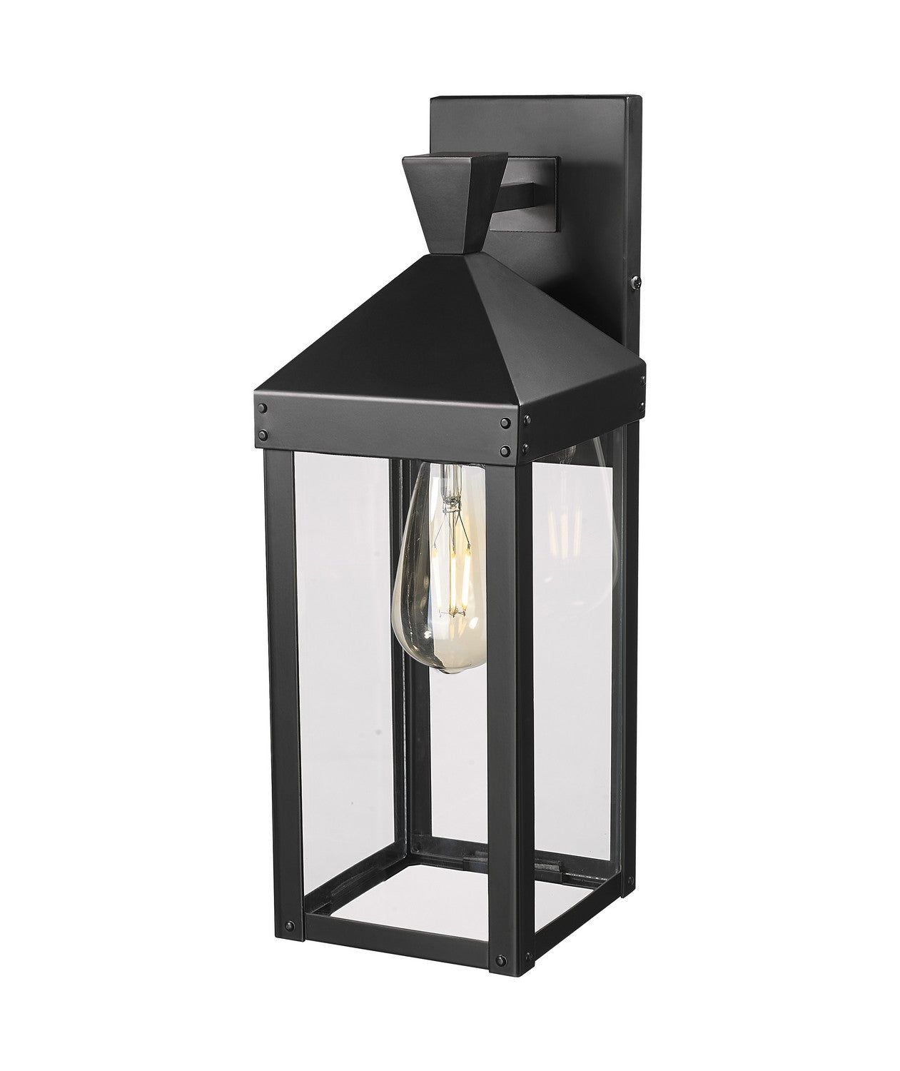 Millennium - 22911-PBK - One Light Outdoor Wall Sconce - Yates - PaintedÂ Black