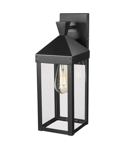 Millennium - 22911-PBK - One Light Outdoor Wall Sconce - Yates - PaintedÂ Black