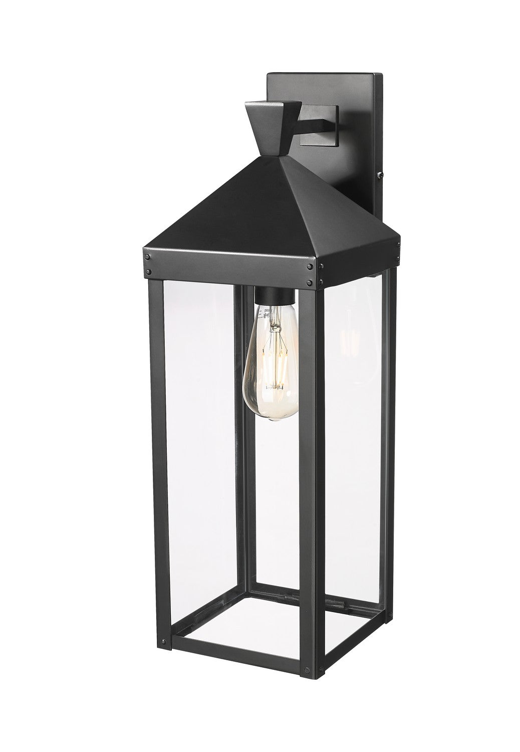 Millennium - 22921-PBK - One Light Outdoor Wall Sconce - Yates - PaintedÂ Black