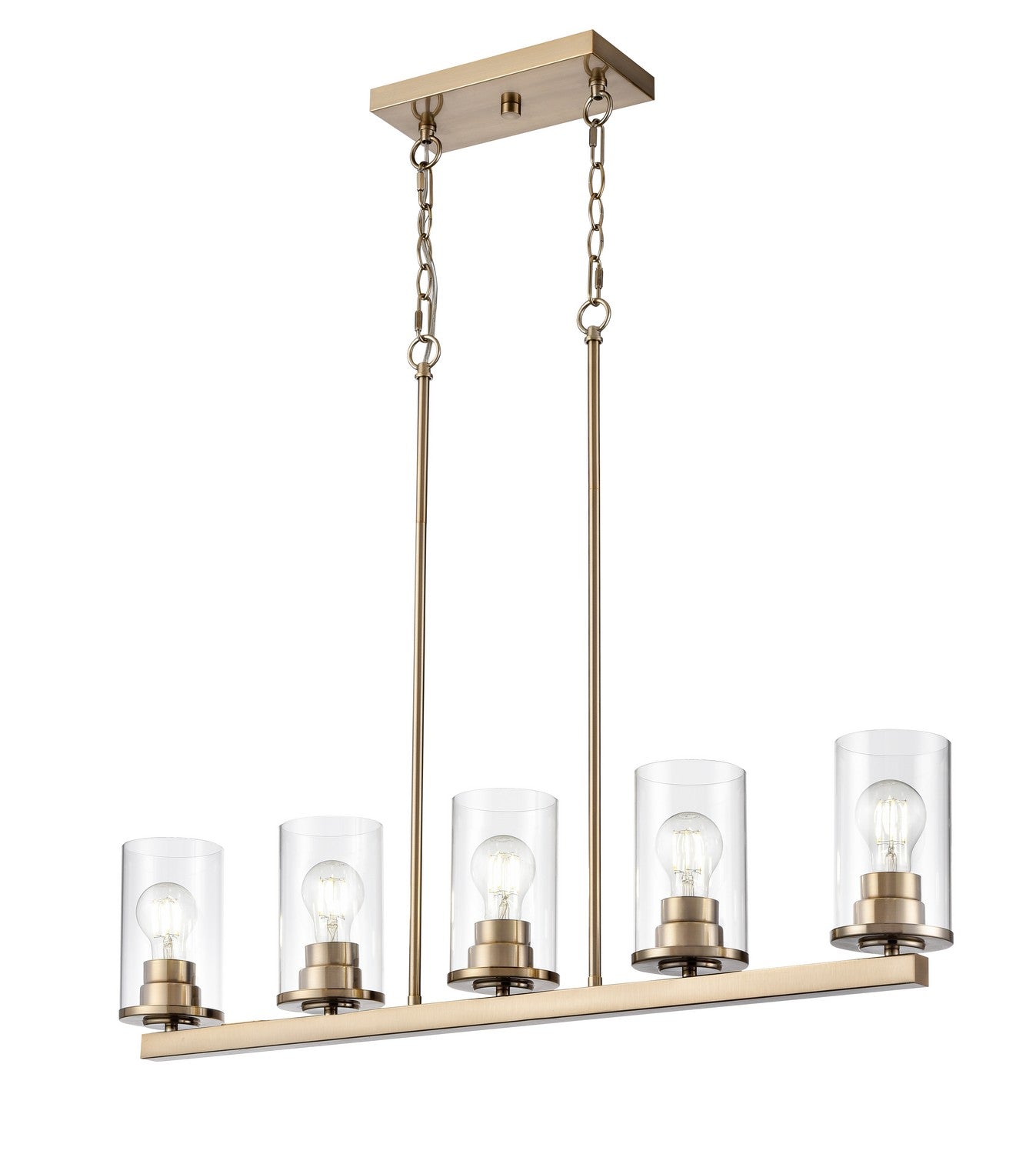 Millennium - 2725-MG - Five Light Chandelier - Verlana - Modern Gold
