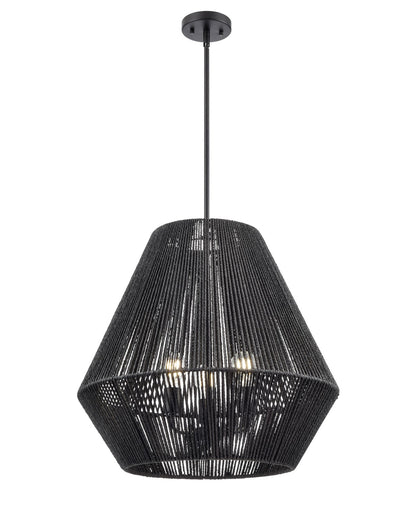 Millennium - 9023-MB - Three Light Pendant - Elise - Matte Black
