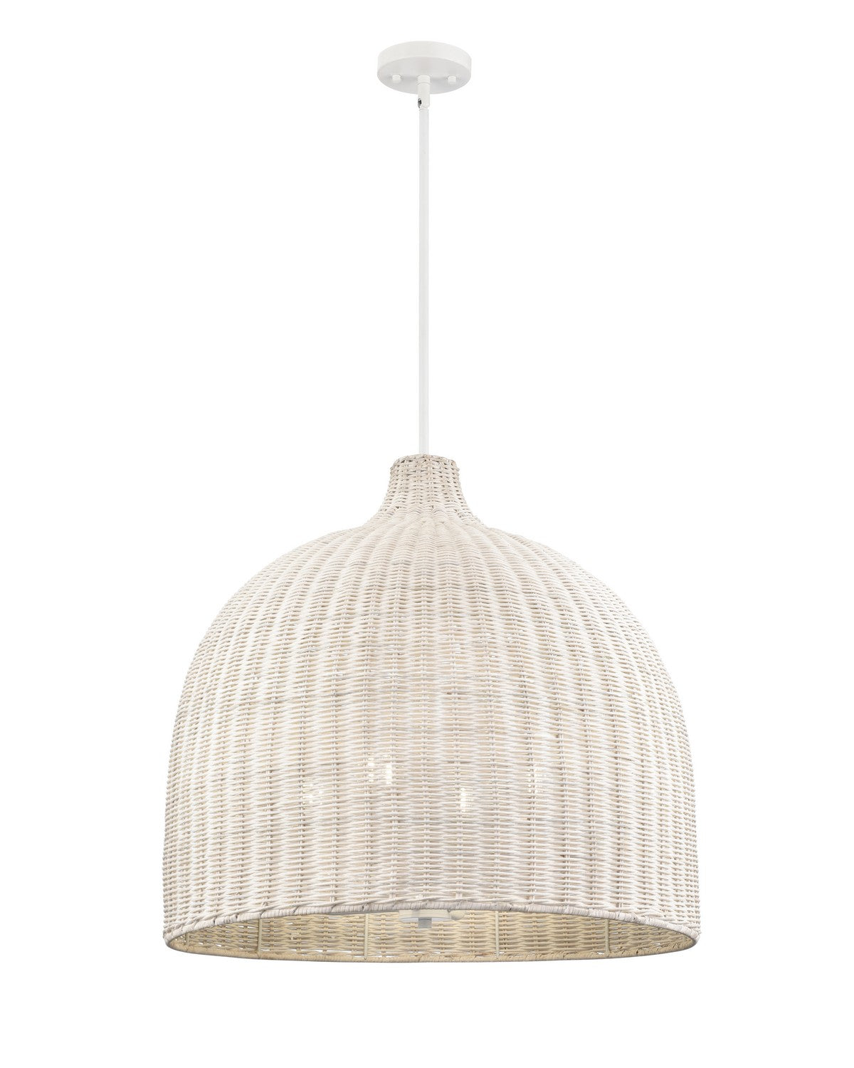 Millennium - 9027-WH - Four Light Pendant - Elise - Matte White