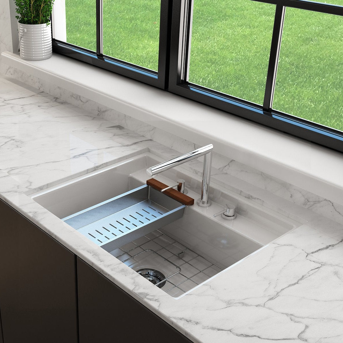 BAVENO 27 with Covers (3-hole faucet setting)