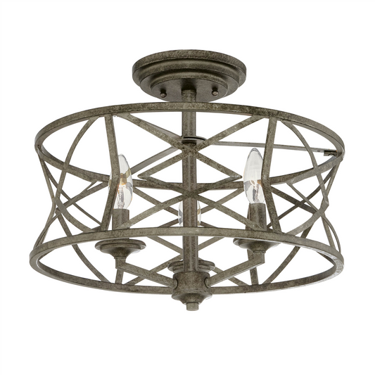 Lakewood Three Light Semi-Flush Mount