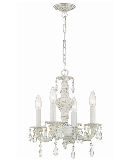 Crystorama - 5024-AW-CL-MWP - Four Light Mini Chandelier - Paris Market - Antique White