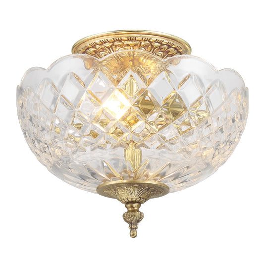 Crystorama - 67-CT-OB - Two Light Semi Flush Mount - Milton - Olde Brass