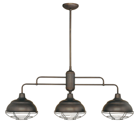Millennium - 5313-RBZ - Three Light Island Pendant - Neo-Industrial - Rubbed Bronze