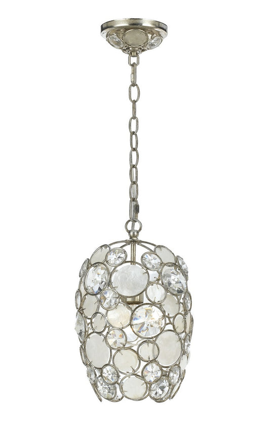 Crystorama - 523-SA - One Light Mini Chandelier - Palla - Antique Silver