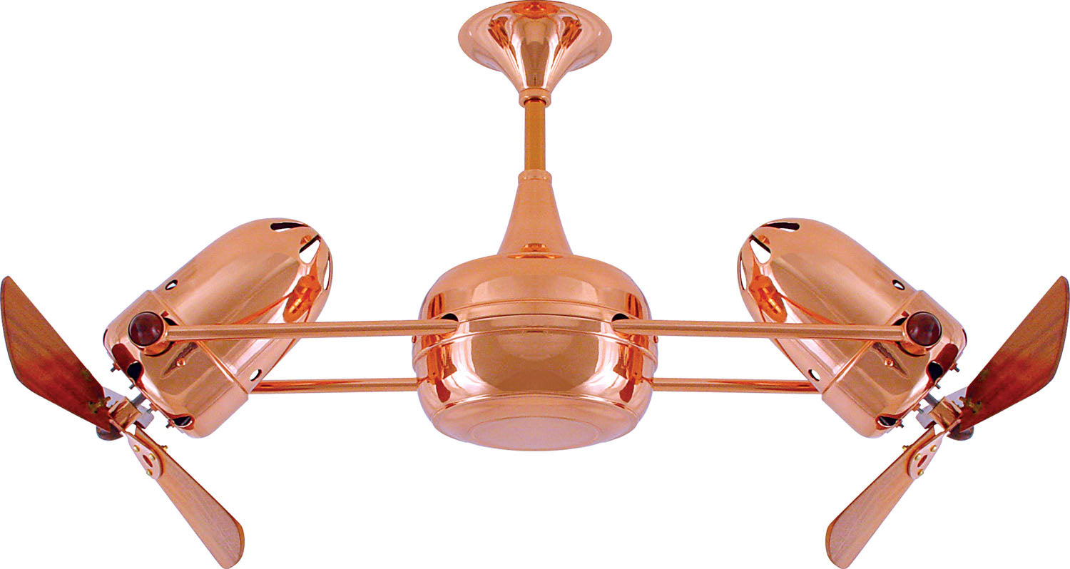 Matthews Fan Company - DD-CP-WD - 36"Ceiling Fan - Duplo-Dinamico - Polished Copper