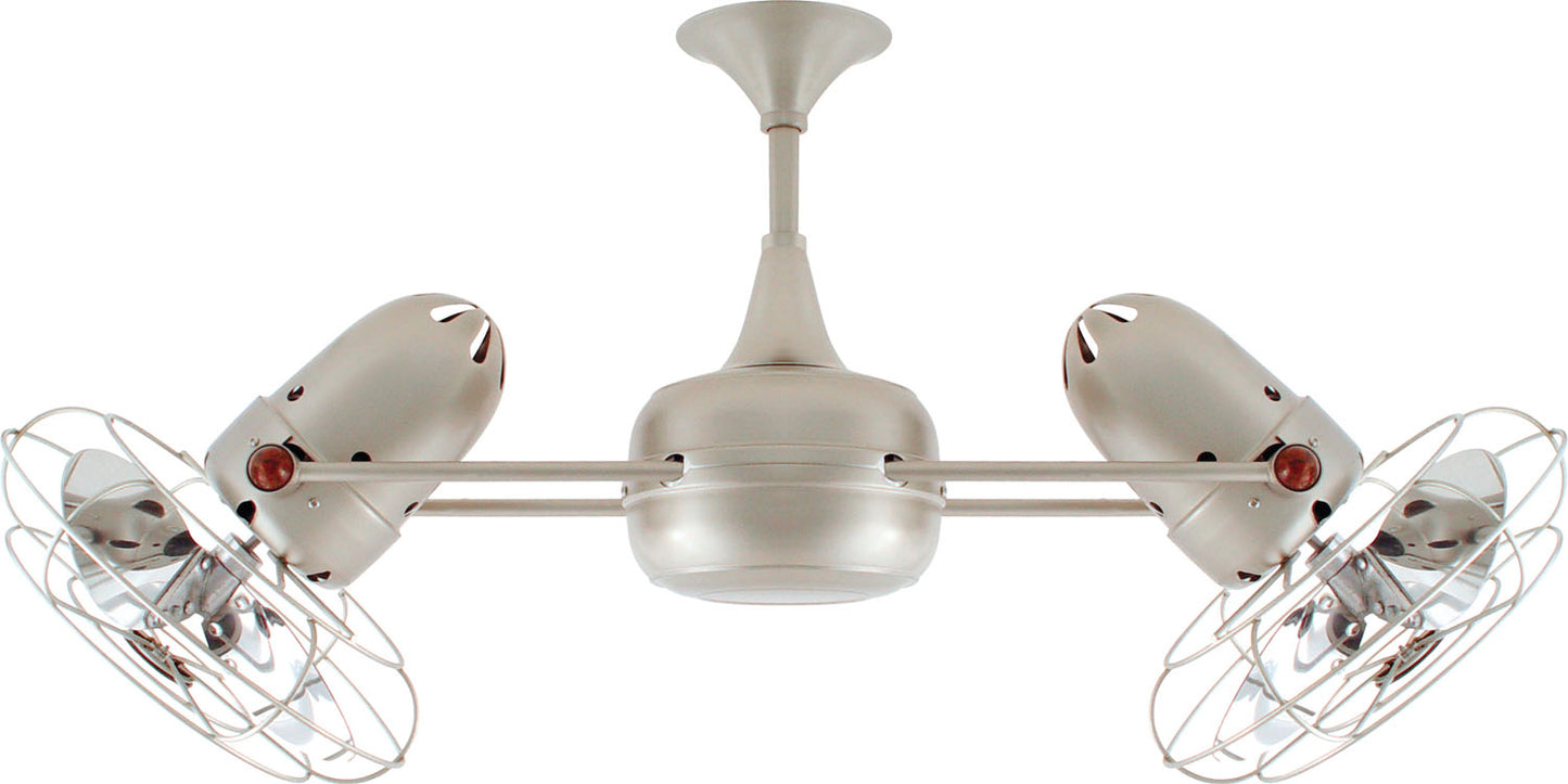 Matthews Fan Company - DD-BN-MTL-DAMP - 36"Ceiling Fan - Duplo-Dinamico - Brushed Nickel