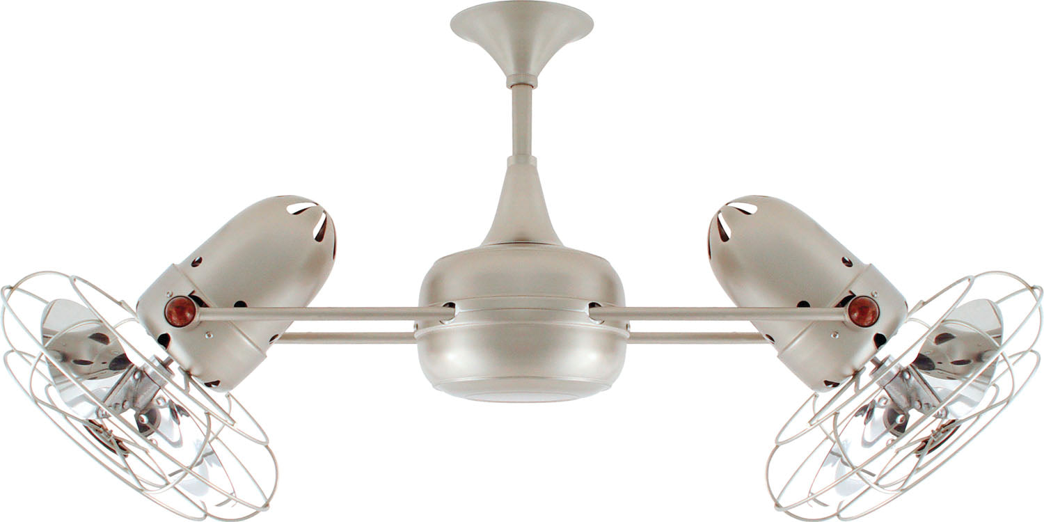 Matthews Fan Company - DD-BN-MTL-DAMP - 36"Ceiling Fan - Duplo-Dinamico - Brushed Nickel
