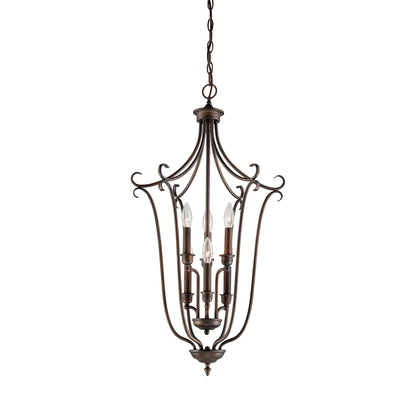 Millennium - 1336-RBZ - Six Light Pendant - Fulton - Rubbed Bronze