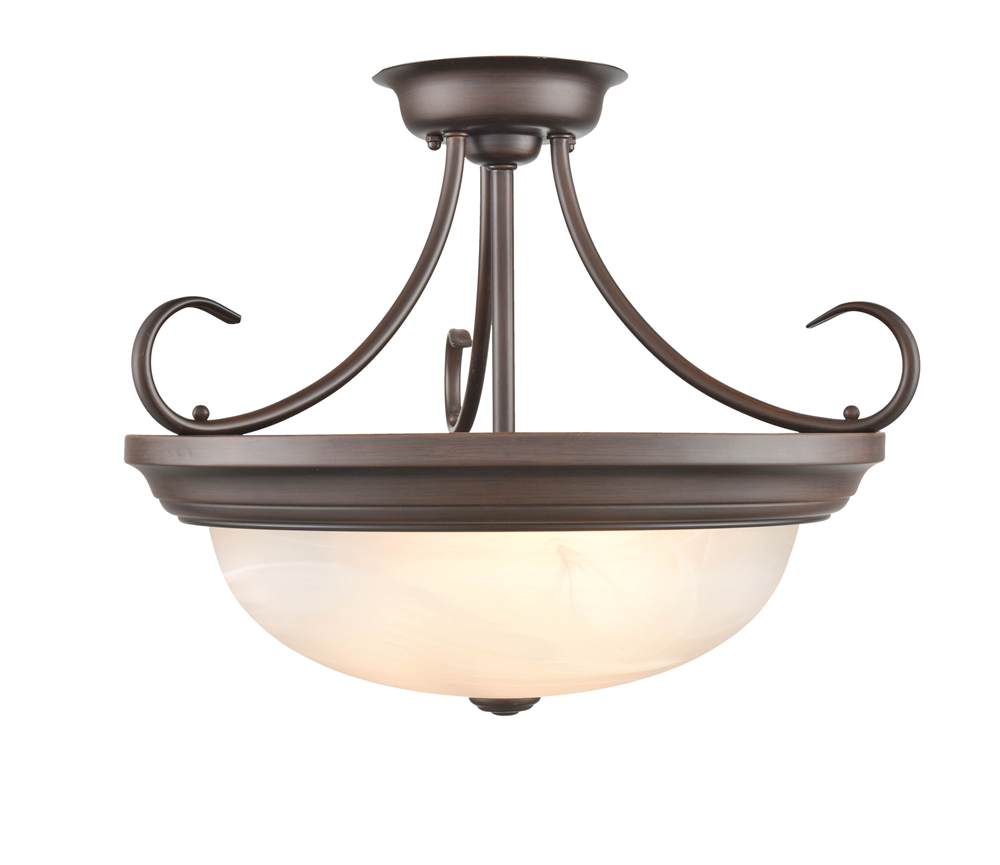 Three Light Semi-Flush Mount