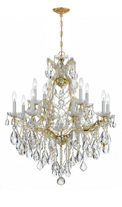 Crystorama - 4413-GD-CL-MWP - 13 Light Chandelier - Maria Theresa - Gold