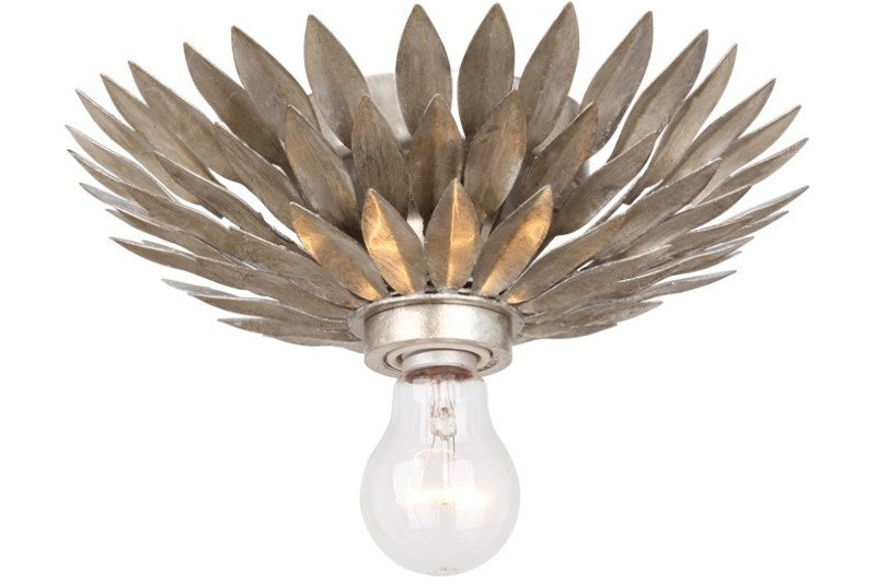 Crystorama - 500-SA - One Light Flush Mount - Broche - Antique Silver