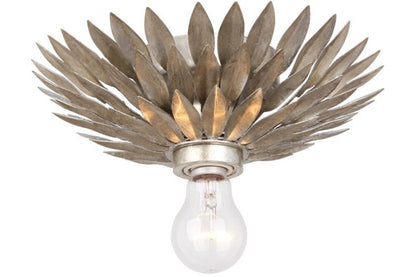 Crystorama - 500-SA - One Light Flush Mount - Broche - Antique Silver
