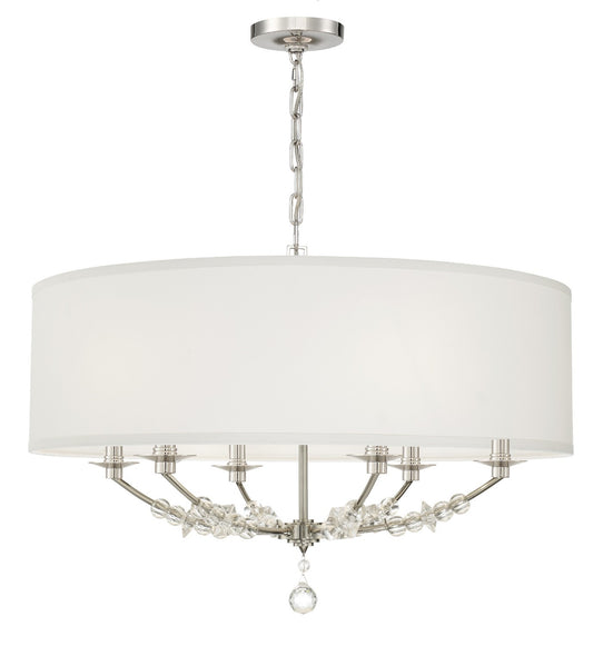 Crystorama - 8006-PN - Six Light Chandelier - Mirage - Polished Nickel